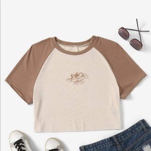 Plus Size Angel Baby Rib Knit Crop Top